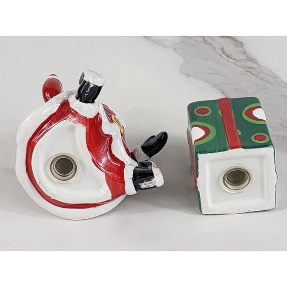 Fitz & Floyd Salt & Pepper Shakers 3 1/2" Ceramic 2007 Holiday Home New w/ Box - Picture 11 of 15